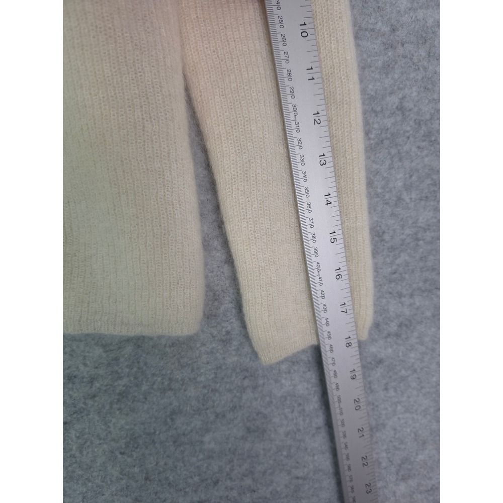 Sezane Barry Cardigan Women XS Ecru Mohair Alpaca Blend Reversible Knit Sweater - Picture 9 of 9
